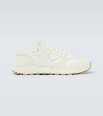 Prax Re-Nylon suede-trimmed sneakers | Prada