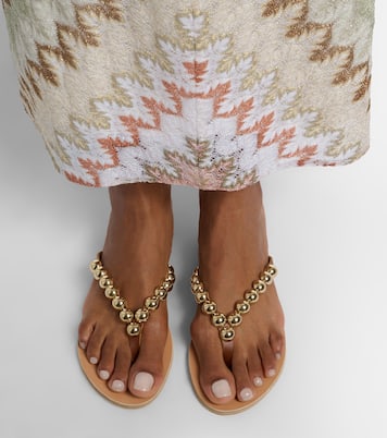 Endoxi studded leather thong sandals | Ancient Greek Sandals