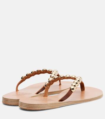 Endoxi studded leather thong sandals | Ancient Greek Sandals