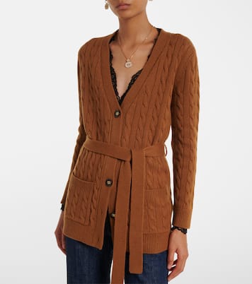 Cable-knit cashmere cardigan | Valentino