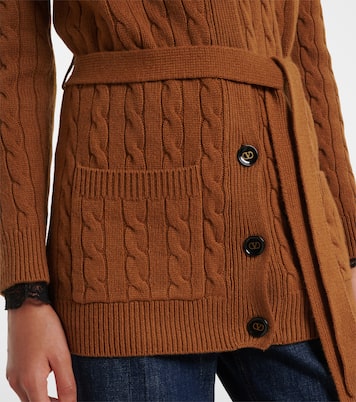 Cable-knit cashmere cardigan | Valentino