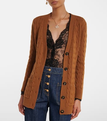 Cable-knit cashmere cardigan | Valentino