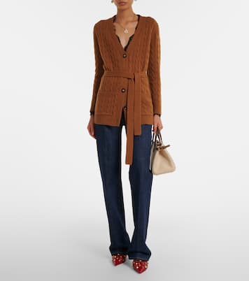 Cable-knit cashmere cardigan | Valentino