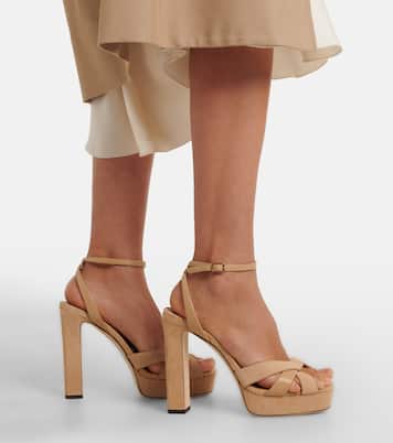 Plateausandalen Kove aus Veloursleder | Jimmy Choo