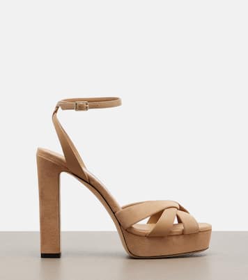 Plateausandalen Kove aus Veloursleder | Jimmy Choo