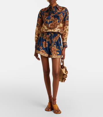 Aster printed silk shorts | Zimmermann