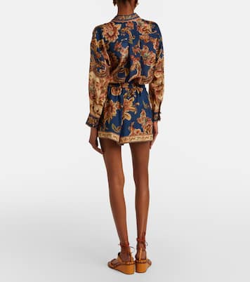 Aster printed silk shorts | Zimmermann