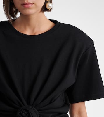 Cropped cotton-blend T-shirt | Magda Butrym
