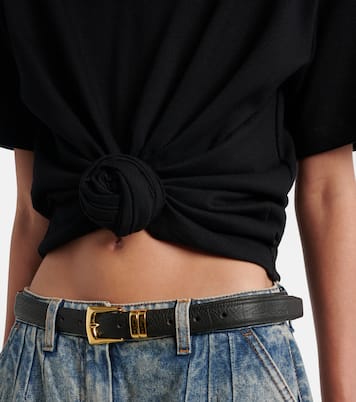 Cropped cotton-blend T-shirt | Magda Butrym