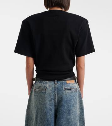 Cropped cotton-blend T-shirt | Magda Butrym