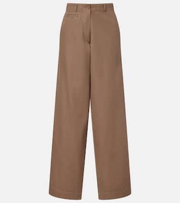 Fadry cotton-blend gabardine wide-leg pants | The Row