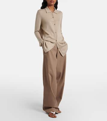 Fadry cotton-blend gabardine wide-leg pants | The Row
