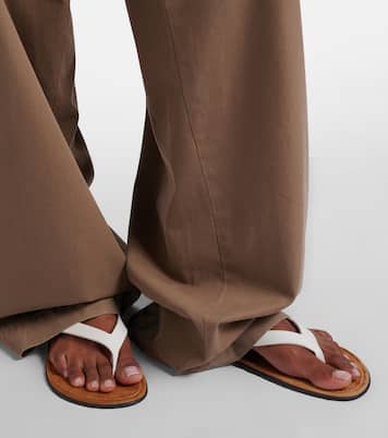 Fadry cotton-blend gabardine wide-leg pants | The Row