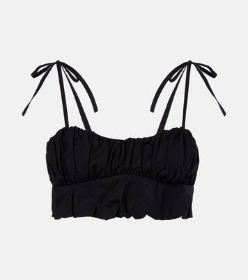 Pelea ruched cotton crop top | Faithfull