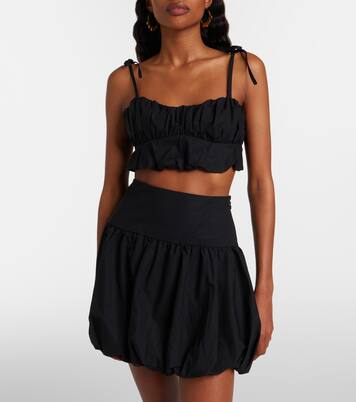 Pelea ruched cotton crop top | Faithfull