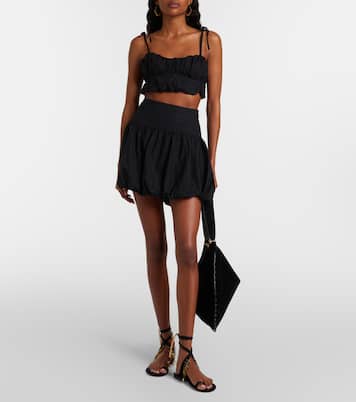 Pelea ruched cotton crop top | Faithfull