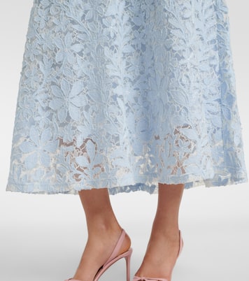 Deanna lace guipure cotton midi dress | Simkhai