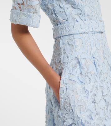 Deanna lace guipure cotton midi dress | Simkhai