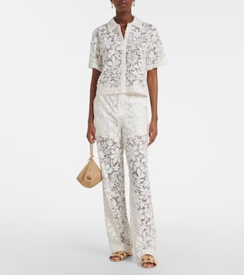 Floral lace straight pants | Simkhai