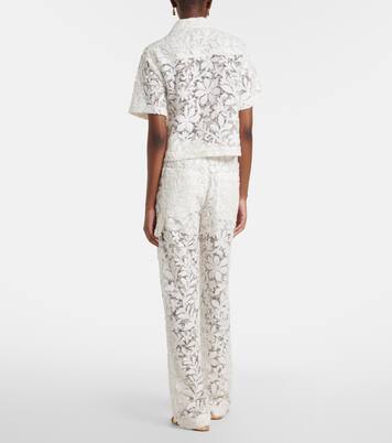 Floral lace straight pants | Simkhai