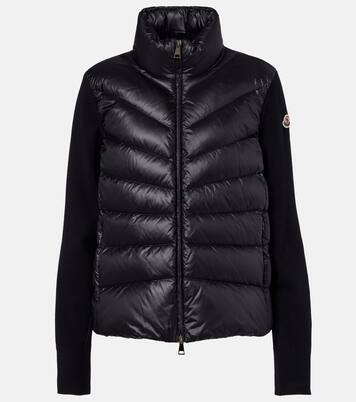 Tricot down-paneled virgin wool cardigan | Moncler