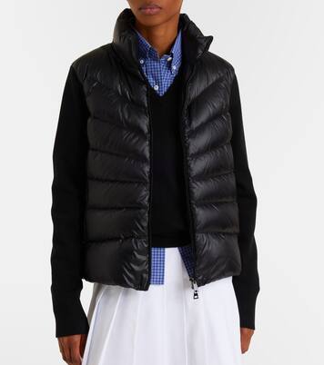 Tricot down-paneled virgin wool cardigan | Moncler