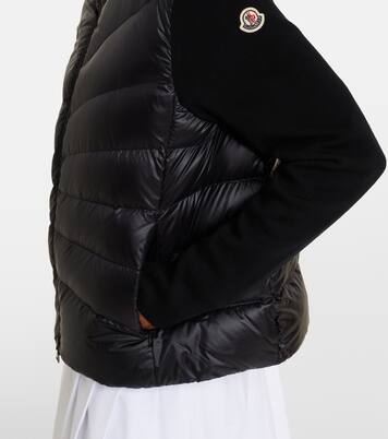 Tricot down-paneled virgin wool cardigan | Moncler