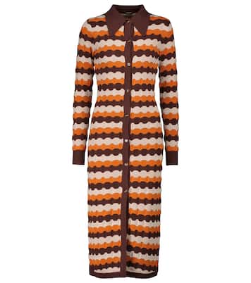 Gestreiftes Midikleid aus Jacquard | Dodo Bar Or
