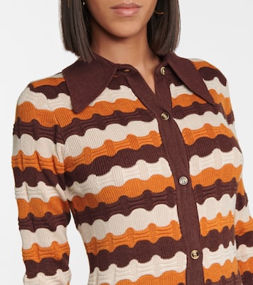 Gestreiftes Midikleid aus Jacquard | Dodo Bar Or