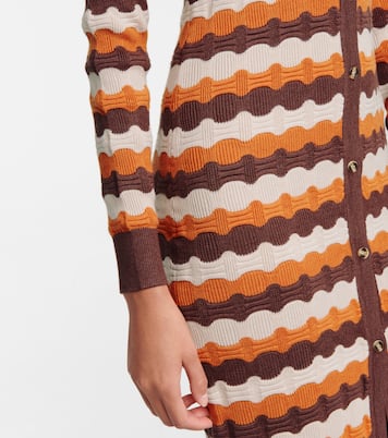 Gestreiftes Midikleid aus Jacquard | Dodo Bar Or