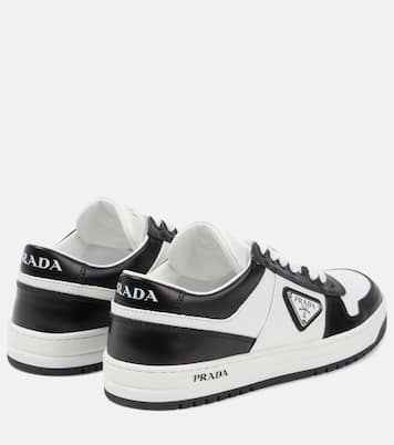 Logo leather sneakers | Prada