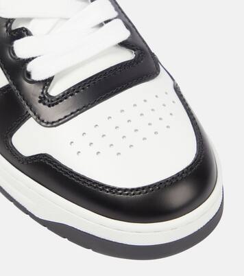 Logo leather sneakers | Prada