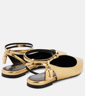 Padlock croc-effect ballet flats | Tom Ford
