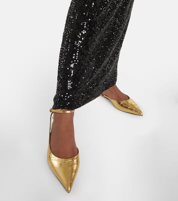 Padlock croc-effect ballet flats | Tom Ford