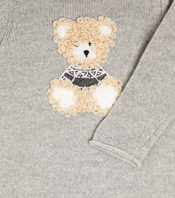 Baby teddy bear virgin wool onesie | Il Gufo