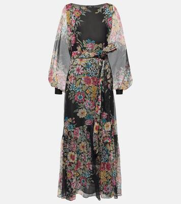 Robe longue en soie à fleurs | Etro