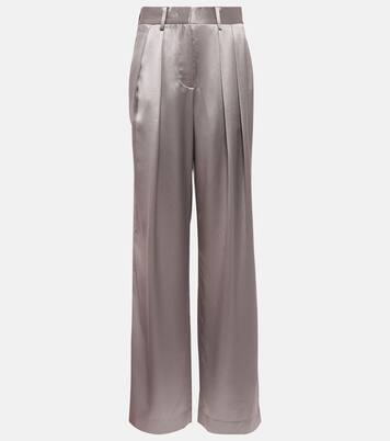 High-Rise-Hose Luisa aus Satin | Staud