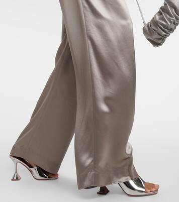 High-Rise-Hose Luisa aus Satin | Staud