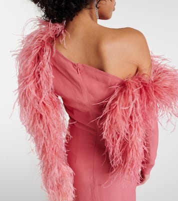 Garbo feather-trimmed gown | Taller Marmo