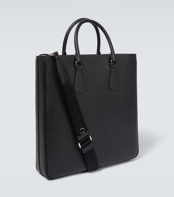 로고 레더 토트 백 | Prada
