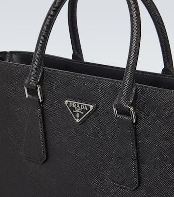 로고 레더 토트 백 | Prada