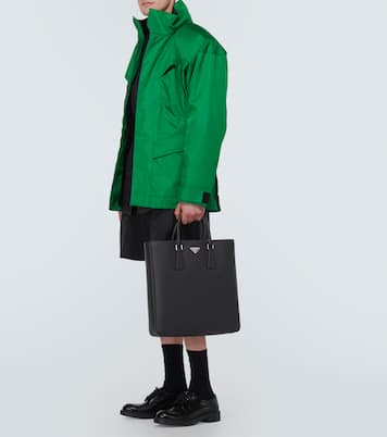 로고 레더 토트 백 | Prada