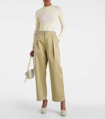 Burberry Check wool-blend top | Burberry