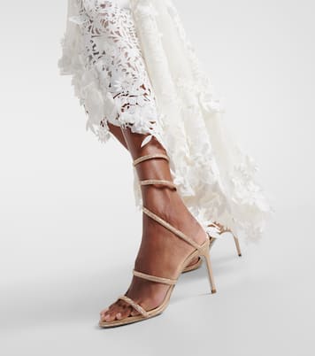 Sandales Cleo 80 en satin à ornements | Rene Caovilla