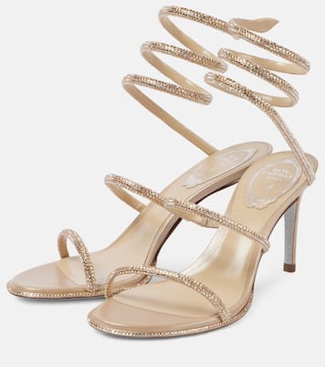 Sandales Cleo 80 en satin à ornements | Rene Caovilla