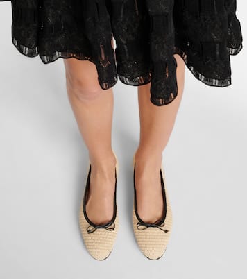 Veralli raffia ballet flats | Manolo Blahnik