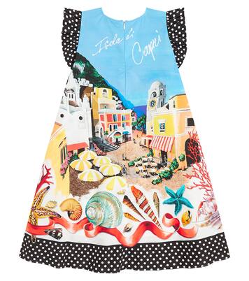 Robe Capri imprimée en coton | Dolce&Gabbana Kids