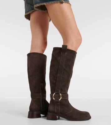 New Ring suede knee-high boots | See By Chloé