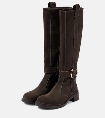New Ring suede knee-high boots | See By Chloé