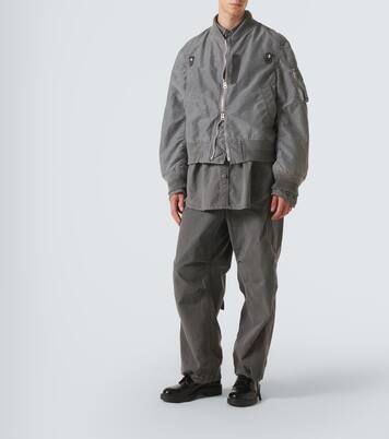 Ripstop-trimmed twill bomber jacket | Sacai